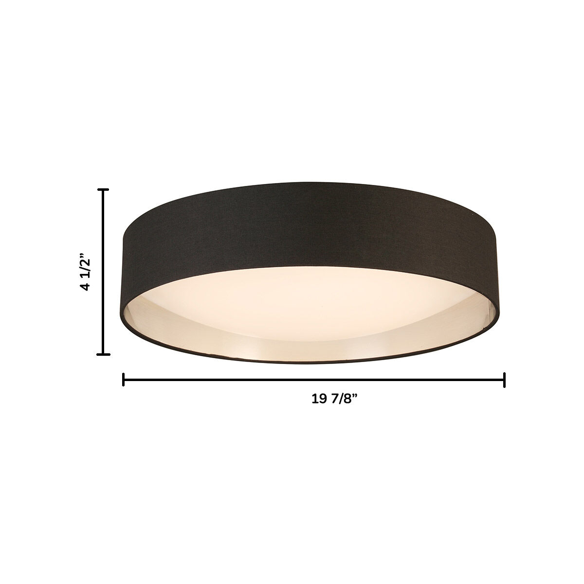 Orme LED 19.88 inch Black/Brushed Nickel Flush Mount Ceiling Light